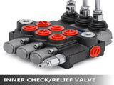 3 Spool Hydraulic Control 11GPM Hydraulic Directional Control Double Acting Hydraulic V952-KZF3ZYY11GPMSZY01V0