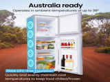 GECKO 142L Upright Portable Fridge / Freezer, 12V/24V for Motorhome and Caravan, Silver V219-CMPFRUGK14SA