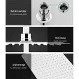 Cefito 10'' Rain Shower Head Set Handheld Square High Pressure Mixer Tap Chrome SHOWER-B2-SQ-10-SI-MIXER