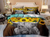 Nature-Inspired Floral Duvet Cover Set - Hypoallergenic Fabric-King V745-AQ043886K3