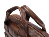 Brown Men's Genuine Leather Shoulder Bag - Vintage Business Briefcase V888-ELOSUNG12653