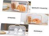 Transparent Food Storage Container with Lid and Drip Tray for Bread Milk Packaging V1258-DP02-BOL-153