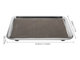 Pet Water Fountain Drip Tray Stainless Steel with Water Flow Guidance and Non Slip Bottom Plated V1369-AZ3-W-19380