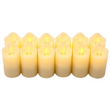 12PCS LED Candles Warm Yellow Lighting Artificial Electric Candle with Base for Votive Anniversary V1294-YM0901-H35338-1