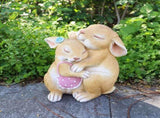 Hug Rabbits Cute Rabbit Resin Garden Ornament - Charming Outdoor Decor V888-ELOSUNG28686