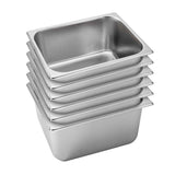 SOGA 6X Gastronorm GN Pan Full Size 1/2 GN Pan 20cm Deep Stainless Steel Tray GASTRONORMPANS5412X6