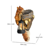 Retro Squirrel Lantern Solar-Powered Outdoor Wall Light, Solar-Powered with Light Sensor, Outdoor V1265-AU-BY25037