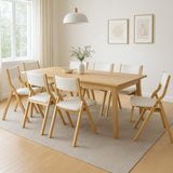 Levede 8x Dining Chairs Foldable PU Beige CH1099-2-BGX4