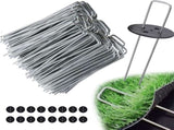Weed Foil Spikes U-shaped Ground Pegs Garden Artificial Grass Ground Pegs, Tent, Heavy Metal V1189-HB001ZSSA00051
