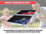 Bean Bag Toss Cornhole Game Set Aluminium Frame Portable Design V63-821073