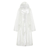 Raincoat Transparent Personality Foldable Wear Resistant Rain Cape for Student Cycling Transparent V1294-YM0716-3117220178012