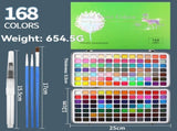 solid water colour paint set, watercolour supplies, art supplies, multiple colour options, V1102-120-61384-MLT-168COLOR