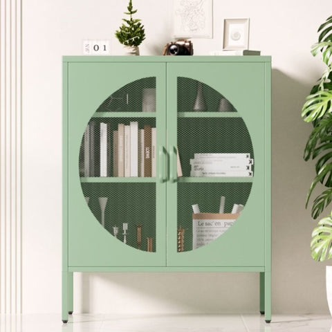 Artiss Buffet Sideboard Metal Cabinet - ELSA Green AI-SIDE-M-01-GN