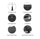 Portable Collapsible Hanging Travel Shelves Bags, Suitcase Organizer, Packing Cubes for Travel, V1370-AZ4-06638