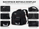 Teenager Backpack Safe Materials Backpack Multiple Compartments Backpack Ample - Black - Size V1106-813-30058-BLK-44-32CM