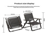 Black Portable Folding Chair - Outdoor Beach and Camping Recliner V888-ELOSUNG18322