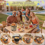 1 Piece Portable Charcoal Grill, 304 Stainless Steel Mini BBQ with Carry Handle for Camping and V1189-LC-HW-00340