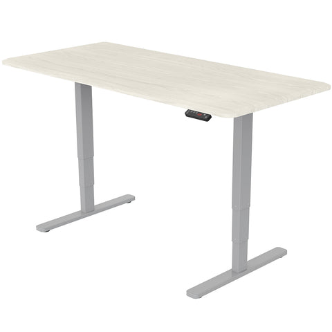 Fortia Sit To Stand Up Standing Desk, 150x70cm, 62-128cm Electric Height Adjustable, Dual Motor, V219-FURDTSFORKITS5WO