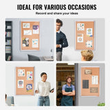VEVOR 36"x24" Enclosed Cork Board with Aluminum Frame Lockable Bulletin Board V952-RMB36X24WLBKUYH3DV0