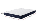RoomSense Queen 26cm Firm Mattress Bundle with Oatmeal Wooden Bed Frame XFKF-1772-OATMEAL-Q