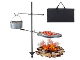 Swivel Campfire Grill Heavy Duty Steel Open Fire Cooking Grate Adjustable V952-LSYYKJDGL1414CJXOV0