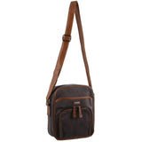 Pierre Cardin Canvas Cross Body Messenger Bag Mens Ladies Satchel Day Pack - Black V563-PC2889-BLACK