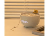 Alarm Clocks USB Powered Cats Teacup ABS LED Night Light Digital Clock for Desk - Yellow V1263-JX-296