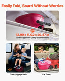 VEVOR Ride-on Luggage 20-inch Kids Scooter Suitcase with Flash Wheels Pink V952-FDDQXXLX20INHPZ8K001V0