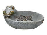 Birdbath w Colour Birds Flowers Pebble Butterfly 40cm V637-49483BRD