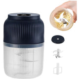 Electric Garlic Chopper, 11.8oz Mini Food Processor with 6 Stainless Steel Blades & USB Rechargeable V1366-AZ2-W-11646