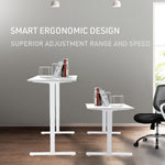 Fortia Sit To Stand Up Standing Desk, 120x60cm, 72-118cm Electric Height Adjustable, 70kg Load, V219-ADKSSTFOWTWT2A