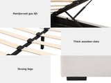 Artiss Bed Frame King Size Gas Lift Beige VILA BFRAME-G-GAS-VILA-K-BG-ABC