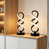 White Infinity-Shaped Night Light 2-Pack Night Light Ambient Lighting Modern Home V1347-124-WHI-46792