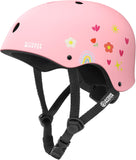 OutdoorMaster Youth & Kids Bike Helmet - Adjustable Multi-Sports Skateboard Helmet with Removable XFOM-HS001-PFLR-L