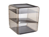 Cup Storage Rack Dustproof Stackable Plastic Clear Cup Organizer Box for Cabinet Desktop Large Black V1294-YM0710-3117230285713