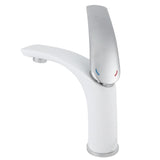 White Paint Washbasin Faucet Hot and Cold Bathroom Hardware Basin Water Tap Standard V1294-YM0901-3112200083111