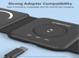 CHOETECH T588-F-BK 3-in-1 Foldable Fast Wireless Charger for Phone/Watch/Earphone V28-ELECHOT588FBK