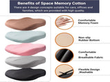 Memory Foam Car Seat Cushion 42x42x10cm Brown - Comfortable Supportive Auto Seat Pillow for Enhanced V1258-DP02-BOL-631