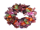 Artificial Wreath Vibrant Colors Retro Simulated Autumn Wreath with Flowers Leaves for Front Door V1294-YM0901-3115250068111