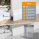 6Pack Door Draft Stopper, Door Sweep, Weather Stripping Seal Self-adhesive silicone under door draft V1107-125-68672-BLK-6PACK