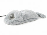 Cozy Heated Two-in-One Plush Cat Cave Bed with USB-Powered Warming, Multi-Level Temperature Control, V1341-ZY-RER9DMXK-GREY