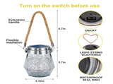 Solar Lantern Outdoor, 2 Pack Hanging Solar Lights Outdoor Waterproof, Upgraded 60 LED Lanterns V1192-AZ-W-11737