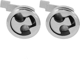2Pcs Marine Grade Stainless Steel Floor Buckle Hatch Latch Flush Turning Lift Handle Recessed Pull V1259-DP01-A-1341