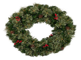Christabelle 61cm Christmas Wreath Bristle Berry with LED Lights Front Door Decoration Ornament 112_OPBB61