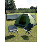 Camping Windbreak with Clear Windows & Carry Bag 725x140cm Black Outdoor Privacy Shelter V63-953281