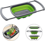 Collapsible Silicone Colander with Extendable Handles V1237-ZY-818-045