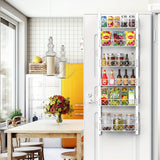 CARLA HOME 6 Tier Adjustable Baskets Over Door Pantry Organiser for Home Kitchen LSB-36119