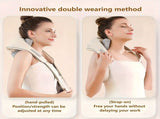 Beige Blue neck and shoulder massager, deep tissue massage, ergonomic massager, relaxation massager, V1347-110-BLU-03400