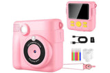 Instant Print Camera for Kids Zero Ink Print Photo Camera with 32G TF Card-Pink V1263-JX-7689-3
