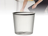 Transparent Garbage Bin with Top Ring Easy Attached Lid Free Large Capacity Trash Bin Can for V1294-YM0706-3117230156712